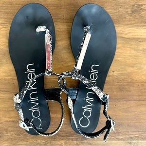 NWOT Calvin Klein Black Sandals - 6.5
